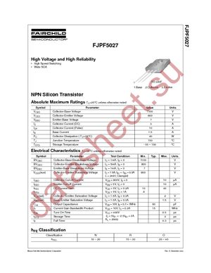 FJPF5027TU datasheet  